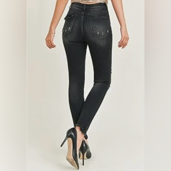 Risen Jeans - High Rise Vintage Washed Skinny Jeans Size 28/7. - Picture 2 of 8